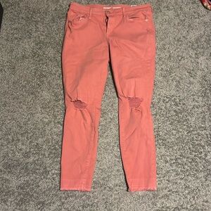 Old navy mid rise rockstar distressed skinny jean size 12